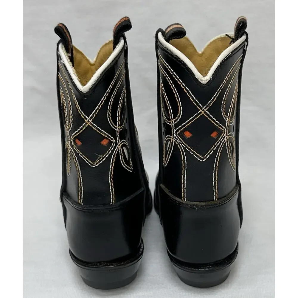 GREAT VINTAGE NEOLITE WESTERN COWBOY TODDLER LEATHER COWBOY BOOTS Size 4